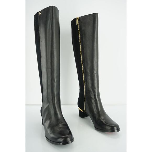 Vince Camuto Black Leather Suede Xenith Tall Knee Riding Boots NIB - Picture 6 of 12